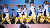 Wushu kids doing Shaolin Fist