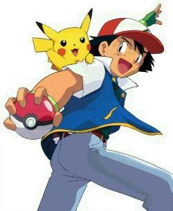 Ash og Pikachu.