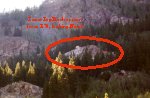 View of Teetertop Rock from I-70