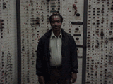Here I am in front of the parts board in the Stores Stockroom