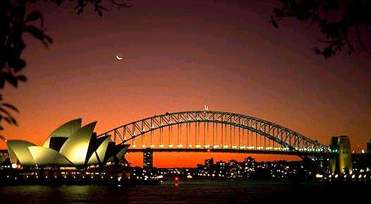Sunset over Sydney Harbour, Sydney, New South Wales, Australia (30k)