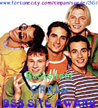 Backstreet Grrl's BsB Site Award