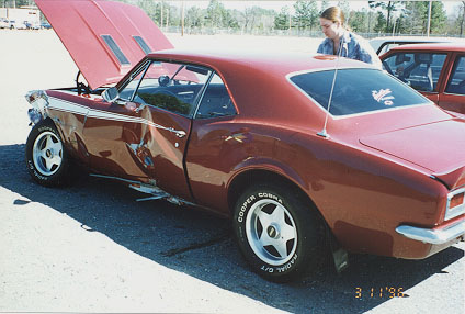 My old 67 camaro. Yes thats me in the pic. 
