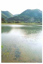 View over fresh water lake to Yung Shue Au