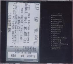The Warfield Theater San Francisco 25 Sept 98 back cover