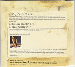 Why Can't I? single back cover