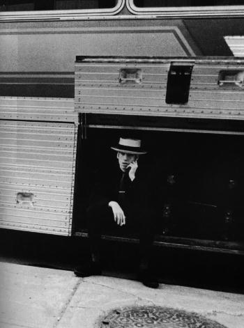 Image of Mick sitting in Bus