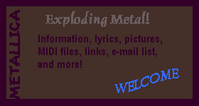 Welcome to my Metallica site!