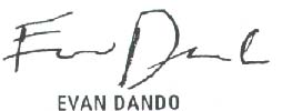 Autograph of Evan Dando