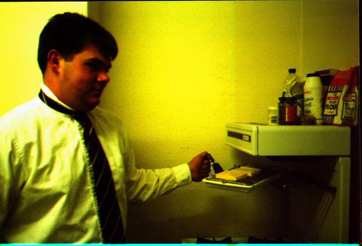 Me demonstrating the cooker thing - March '99
