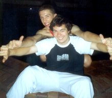 Brad & I - this one was also taken at my goin away party - I think I was kinda drunk??
