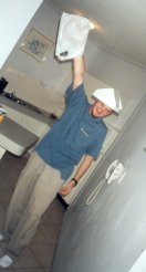 Yes, that's Cameron with the bin lid on his head!