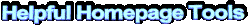 Helpful Homepage Tools that I use