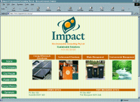 Screenshot of Impact Environmental Consulting page