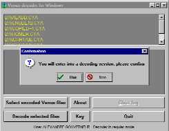 Screenshot of Venus decoder