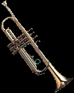 a trumpet facing right