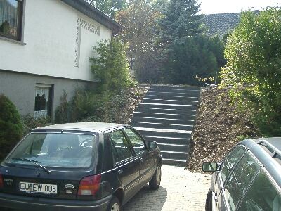 Falls der Papst mal zu Besuch kommt - die Freitreppe zum Hof