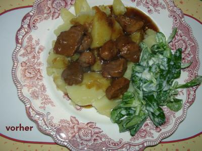 Eifler Gulasch mit Feldsalat