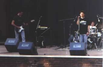Lucas y Richi en el Gabriela Mistral