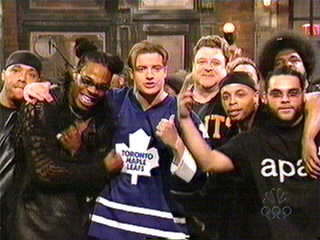 some guy, Busta, Bren, John Goodman, and a bunch of other guys