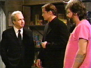 Lorne Michaels, Bren, and trapped-in-the-fallout-shelter Tom Davis