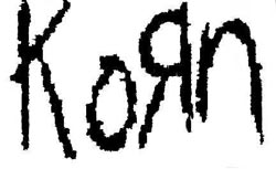 Black logo with white background