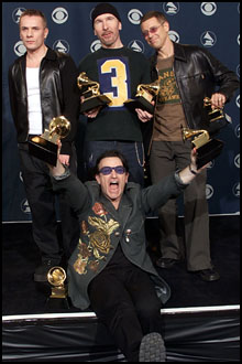 THE BAND POSED FOR THE PRESS.