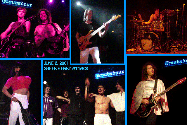 Sheer Heart Attack Collage, June 2, 2001 Troubadour (gig57/pics)