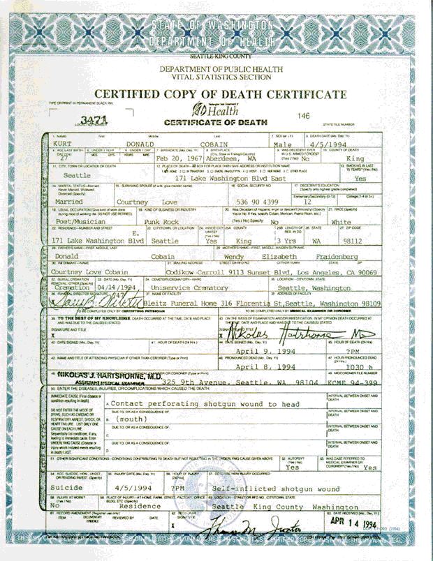 Kurt Cobain's Death Certificate (106kb)