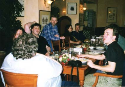Dinner at the hotel, Friday night.