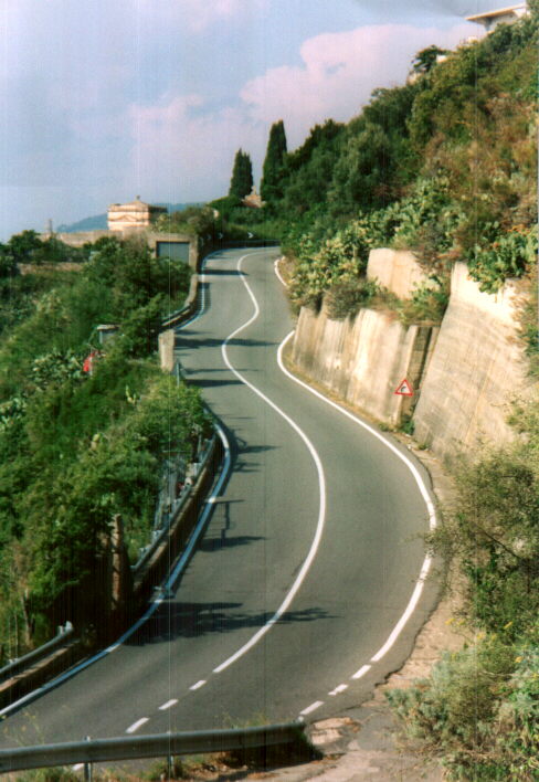 La strada panoramica che porta a Bagnara