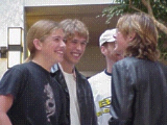 Hanson outside the mall