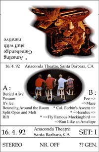 4/16/92, Anaconda Theater, Santa Barbara, CA, TAPE 2