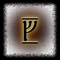 a groovy runey-type button