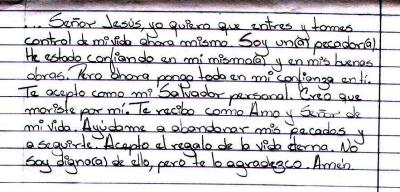 Repite esta oraci�n, de coraz�n... si no la entiendes, PREGUNTAME...