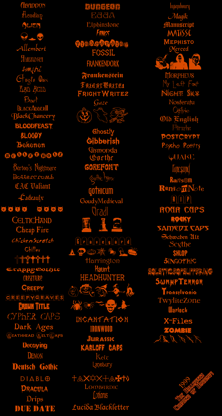 Halloween Fonts