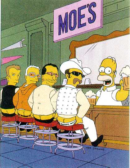 U2 with Homer Simpson