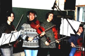 our string quartet playing "shocks"