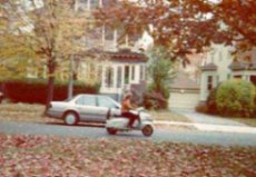 Andi on scooter Woosh!