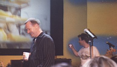 Jim and Derek in break-time