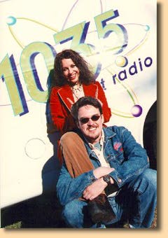 Linda and Mr Archer of the Planet Radio staff