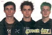 Green Day-Mike Dirnt (bass), Billie Joe (vocals, guitar), Tr� Cool (drums) (click for full size photo)