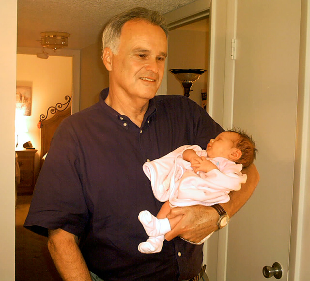 Dad holding Kaitlyn
