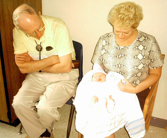 Pap and Mom with Kaitlyn