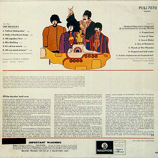Yellow Submarine Back Cover
