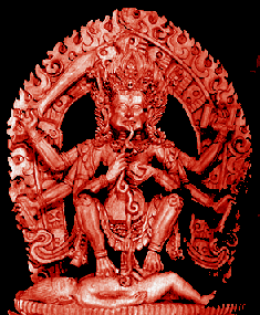 Kali, the Hindu mother-goddess, consort of Shiva