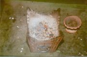 Incense burning at Prophet Ayoub's tomb