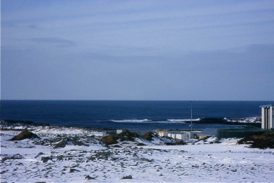 Notice the fish farm in the foreground
