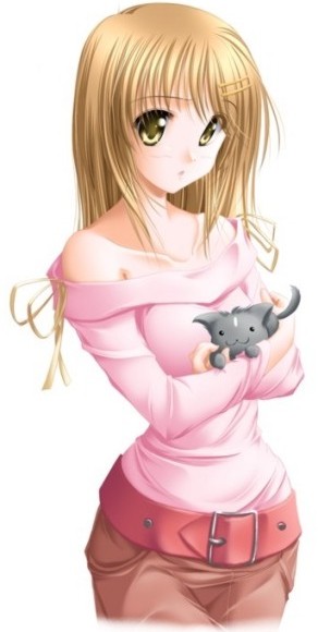 Nena con gato