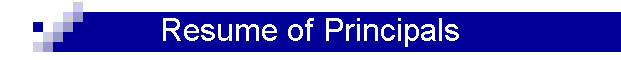 Resume of Principals